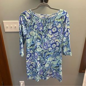 Lilly Pulitzer Marlowe Dress Indigo Sunset Swim- SZ S